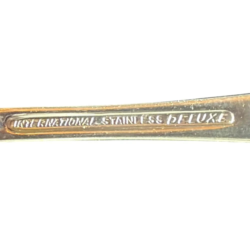 International Stainless Flatware Silver Deluxe Tonight Atomic Starburst